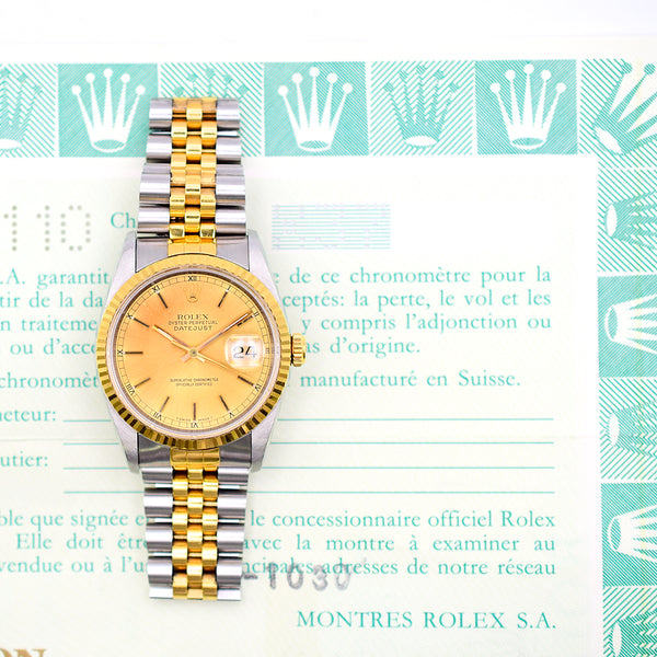 Rolex Detajust 16233 Champagne Dial