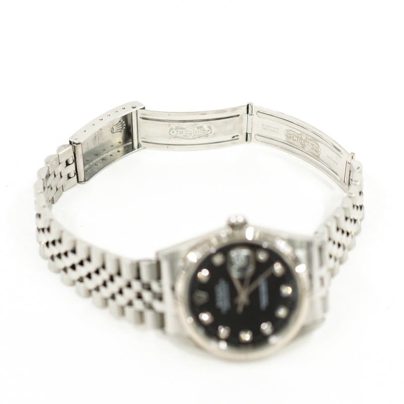 Rolex Detajust 16234G Black Diamond Dial Jan 2004
