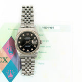 Rolex Detajust 16234G Black Diamond Dial Jan 2004