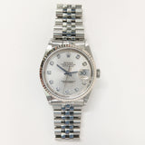 Rolex Detajust 16234G Silver Diamond Dial Jul 2001