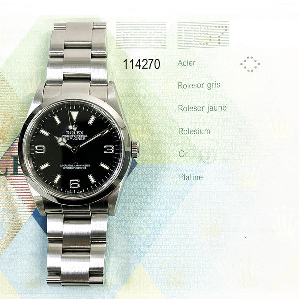Rolex Explorer 114270 Black Dial Jun 2006
