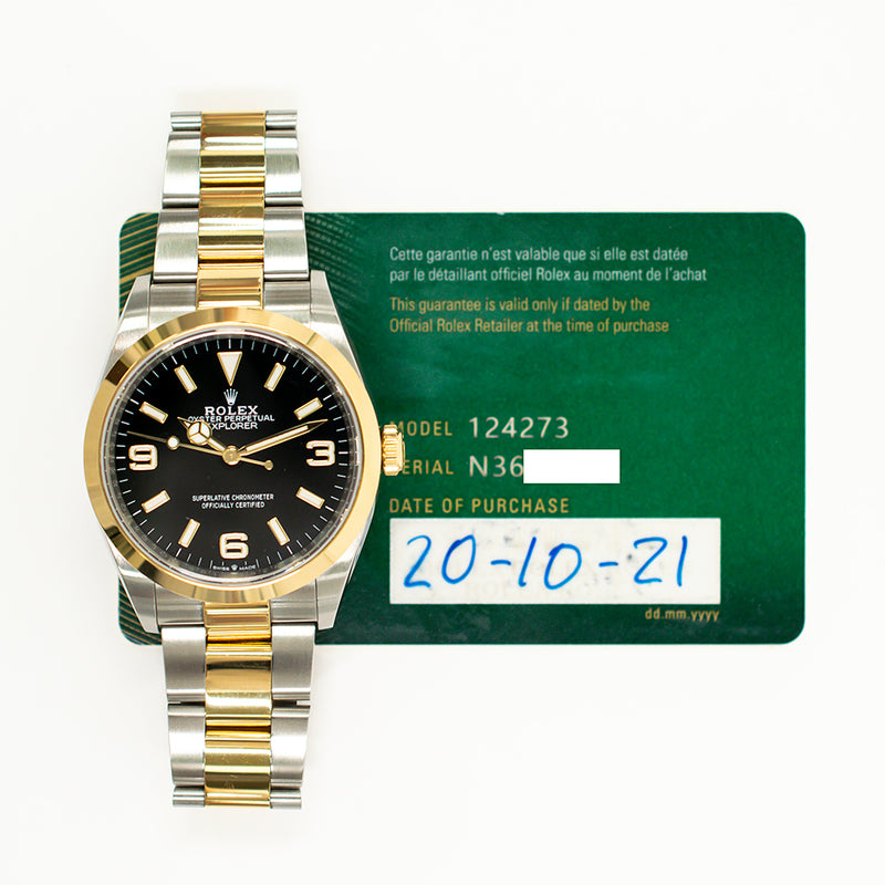 Rolex Explorer 124273 Black Dial Oct 2021