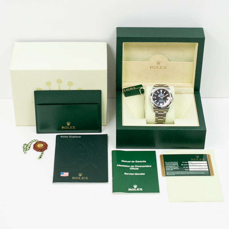 Rolex Explorer 214270 Black Dial Apr 2014