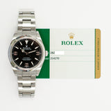 Rolex Explorer 214270 Black Dial Aug 2015
