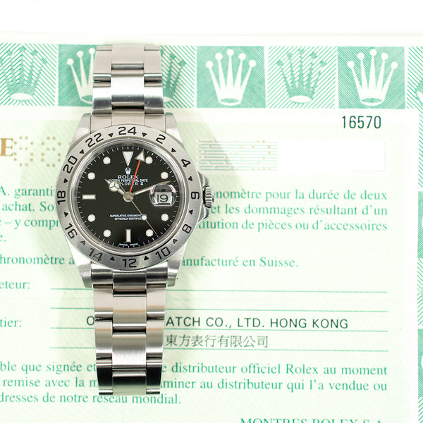 Rolex Explorer II 16570 Black Dial