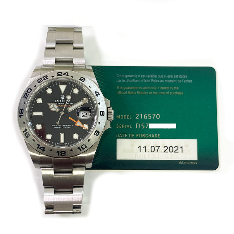 Rolex Explorer II 216570 Black Dial Jul 2021