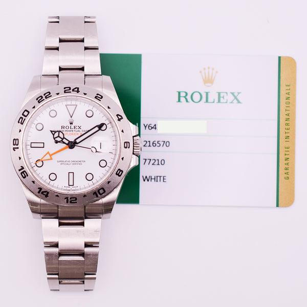 Rolex Explorer II 216570 White Dial Apr 2019