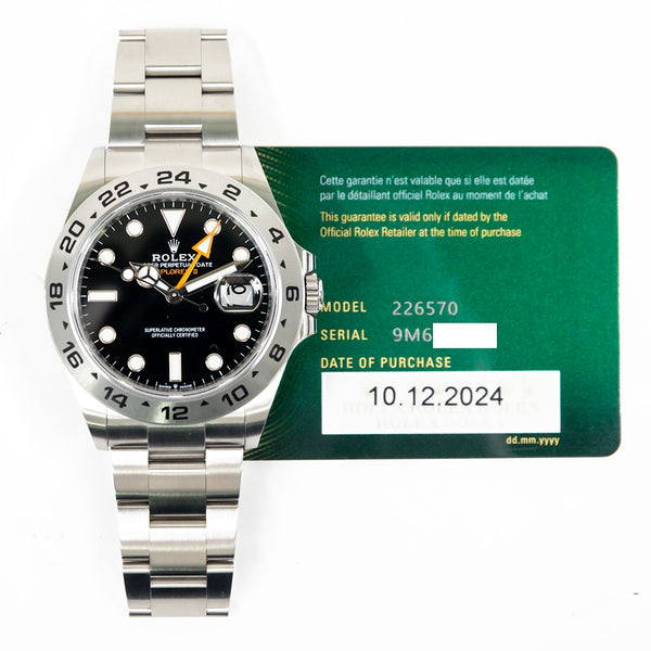 Rolex Explorer II 226570 Black Dial Dec 2024
