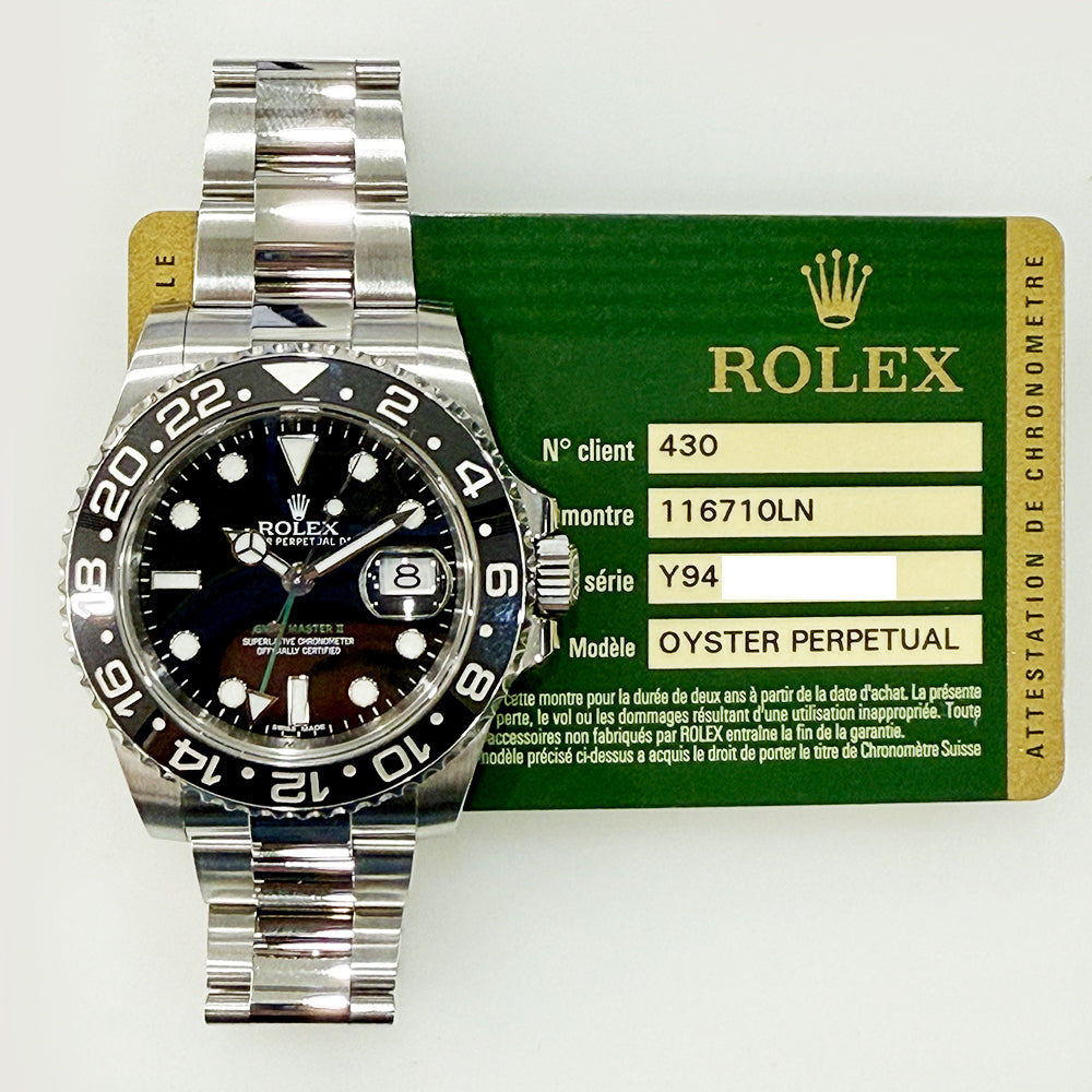 Rolex GMT-Master II 116710LN Black Dial Apr 2013 – CHRONONATION