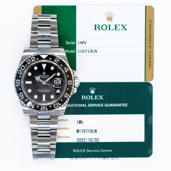 Rolex GMT-Master II 116710LN Black Dial Nov 2016