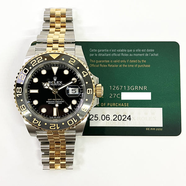 Rolex GMT-Master II 126713GRNR Bumblebee Black Dial Jun 2024