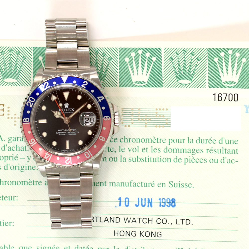Rolex GMT-Master 16700 Pepsi Dial Jun 1998 – CHRONONATION
