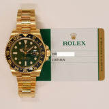 Rolex GMT-Master II 40mm Yellow Gold 116718LN Green Dial Jun 2017 - View 2