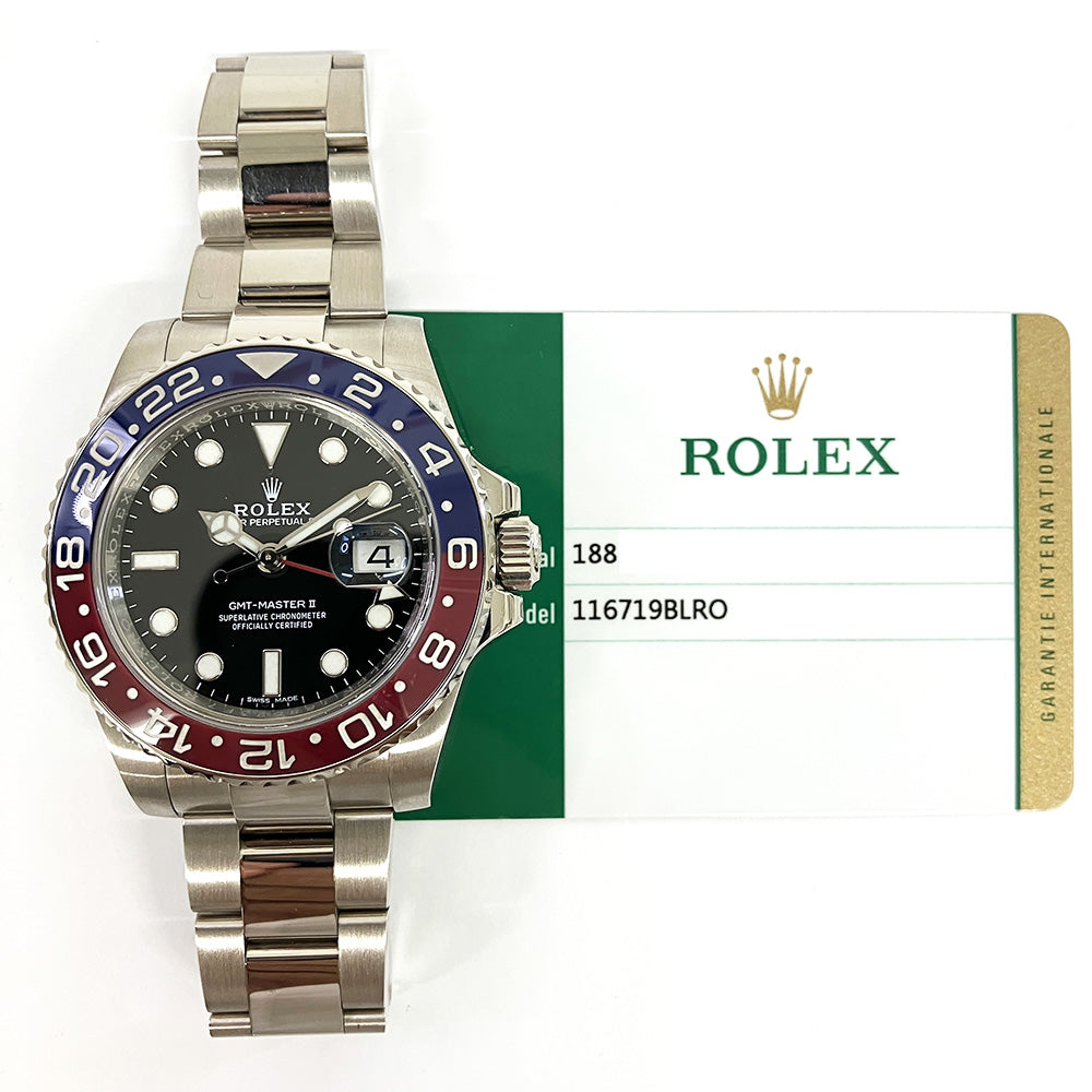 Rolex GMT Master II 116719BLRO Pepsi Black Dial Oct 2017