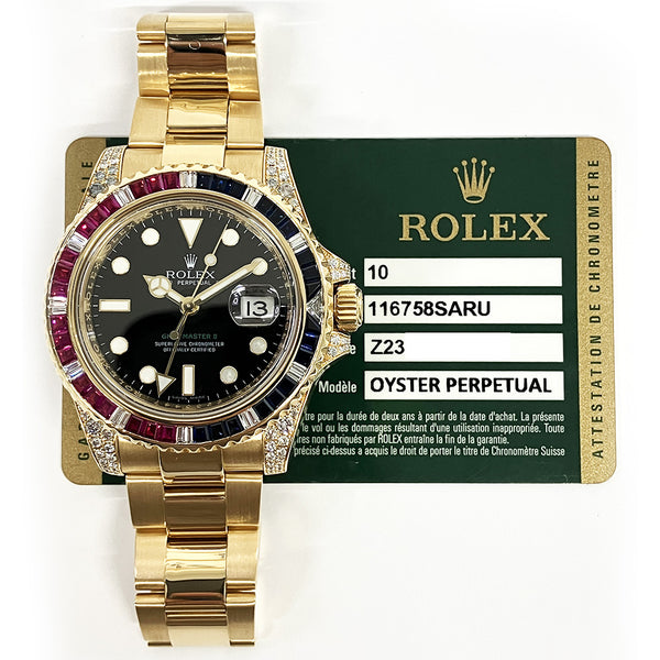 Rolex GMT Master II 116758SARU Black Dial Jan 2011