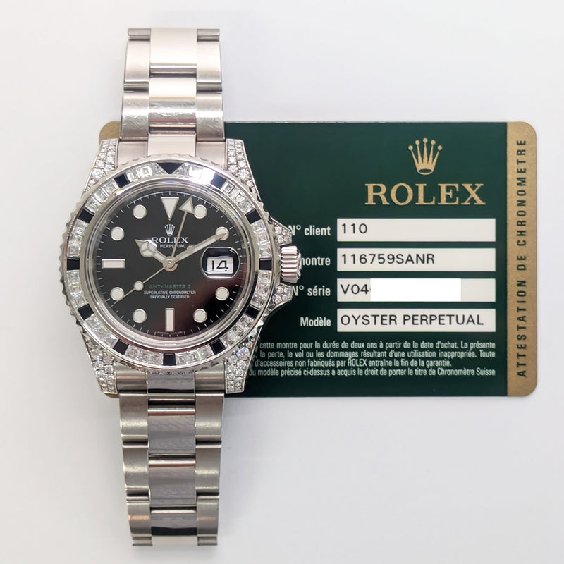 Rolex GMT Master II 116759SANR Black Dial 
