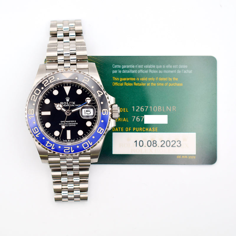 Rolex Gmt-Master 126710BLNR Batman Dial Aug 2023