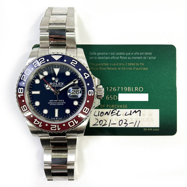 Rolex Gmt-Master 126719BLRO Pepsi Blue Dial Mar 2021