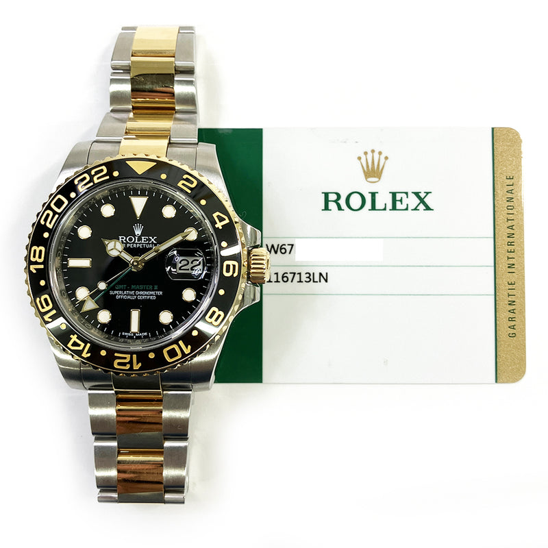 Rolex Gmt-Master II 116713LN Black Dial Jan 2016