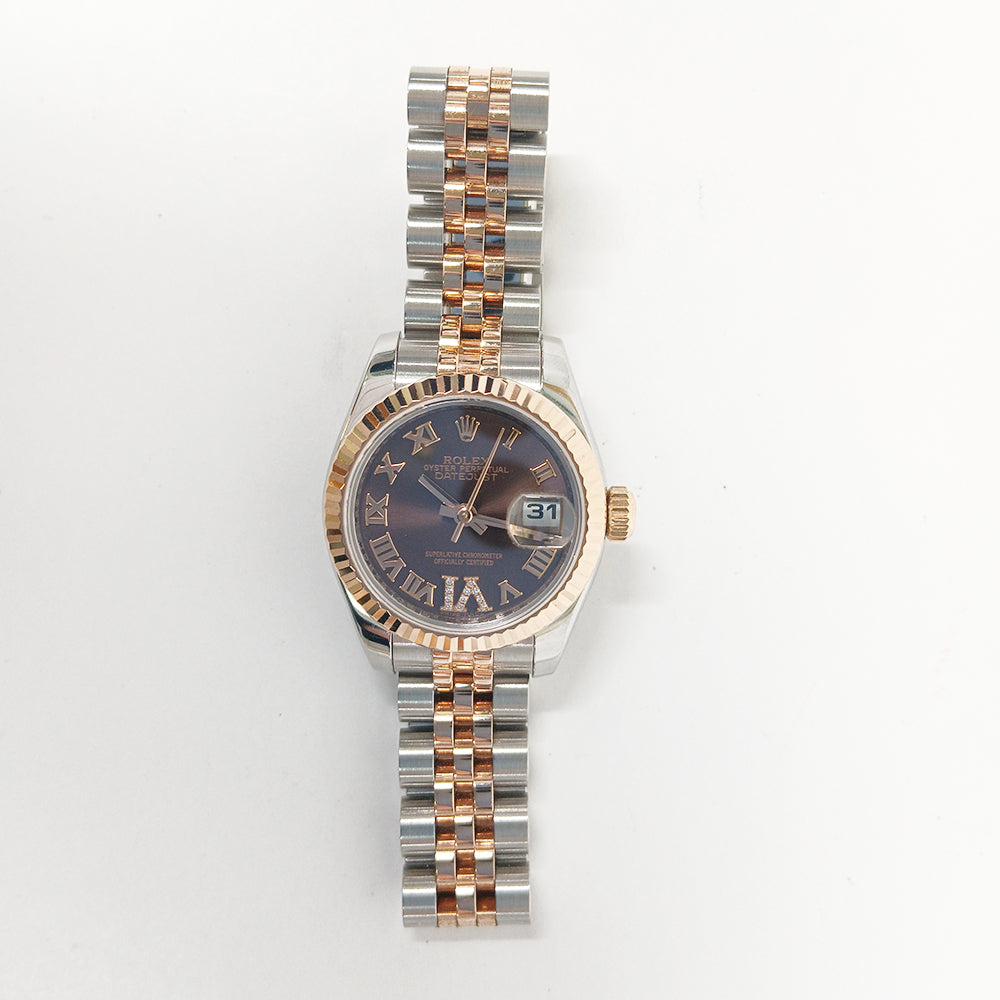 Rolex Lady-Datejust 26 179171 Chocolate Roman VI Diamond Dial Mar