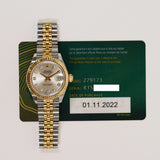 Rolex Lady-Datejust 28mm Steel and Yellow Gold 279173G Silver Diamond Dial Nov 2022 - View 2