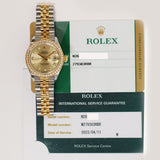 Rolex Lady-Datejust 28mm Steel and Yellow Gold 279383RBR Champagne Diamond Dial Jun 2017 - View 2