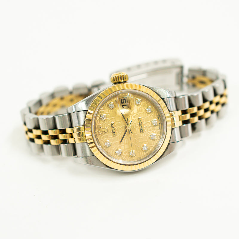Rolex Lady-Datejust 79173G Champagne Jubilee Diamond Dial Nov 2002