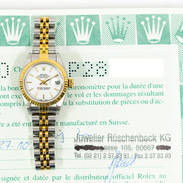 Rolex Lady-Datejust 79173 White Dial Oct 2000