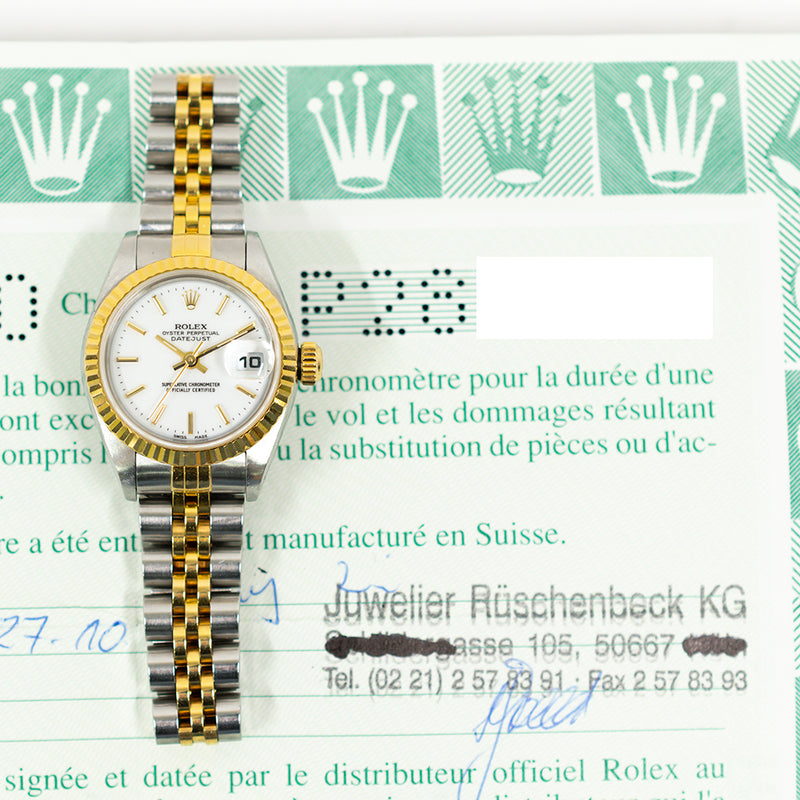 Rolex Lady-Datejust 79173 White Dial Oct 2000