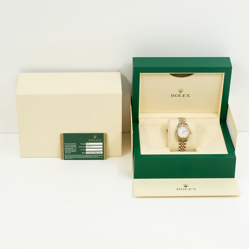 Rolex Lady Datejust 179171G White Diamond Dial Jul 2011 – CHRONONATION