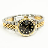 Rolex Lady Datejust 179173G Black Diamond Dial Oct 2009