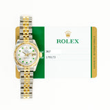 Rolex Lady Datejust 179173G White MOP Emeralds Dial Jun 2020