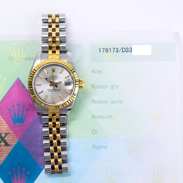 Rolex Lady Datejust 179173 Silver Dial Dec 2006