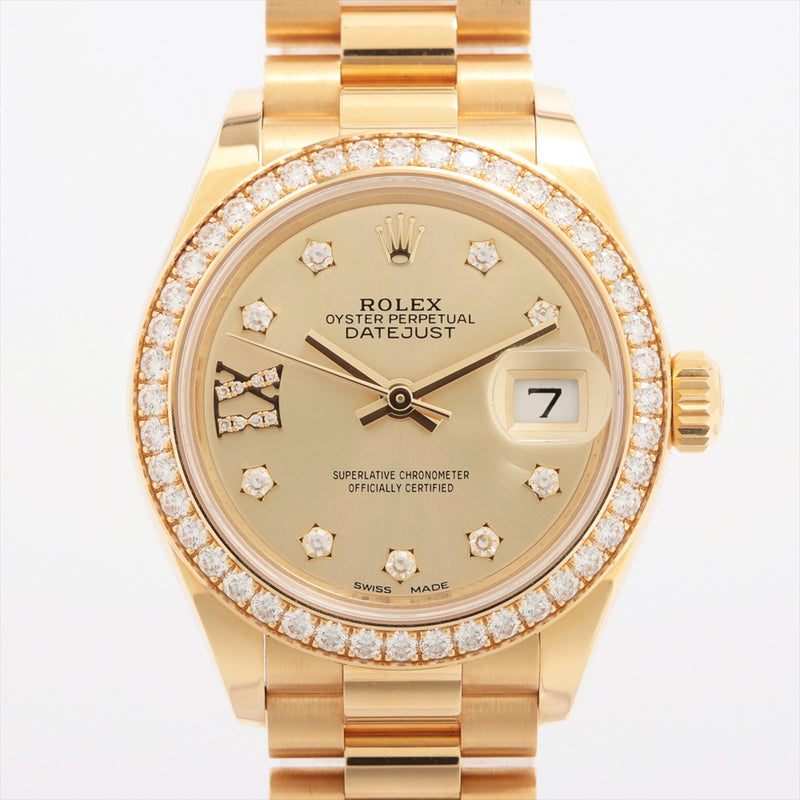 Rolex Lady Datejust 279138RBR Champagne Star Diamond Dial Mar 2021