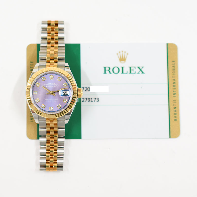 Rolex Lady Datejust 279173 Lavander Diamond Dial Oct 2017