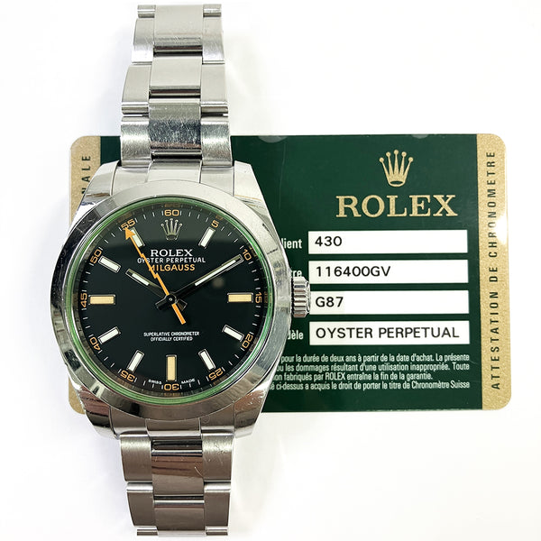Rolex Milgauss 116400GV Black Dial Apr 2013