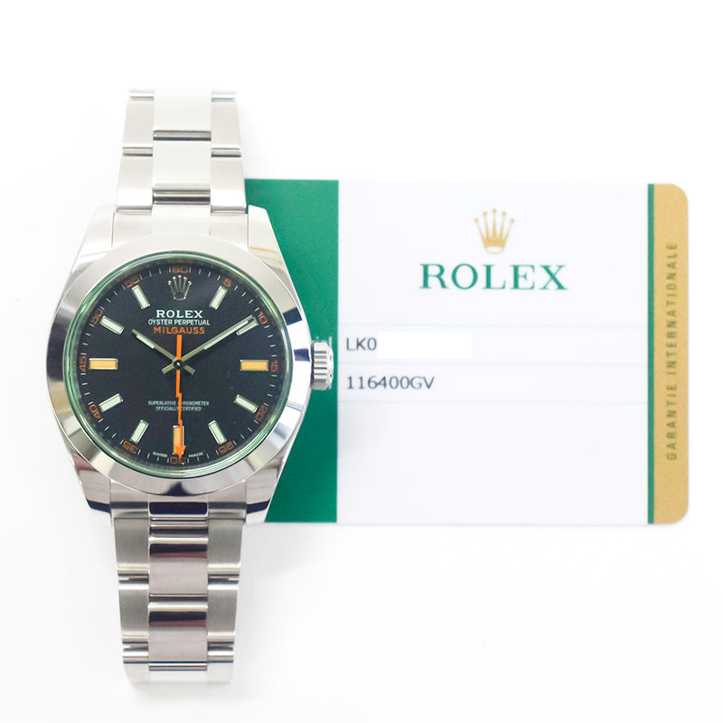 Rolex Milgauss 116400GV Black Dial Feb 2020