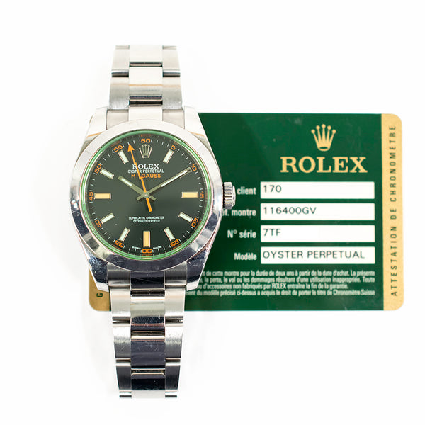 Rolex Milgauss 116400GV Black Dial Jun 2013