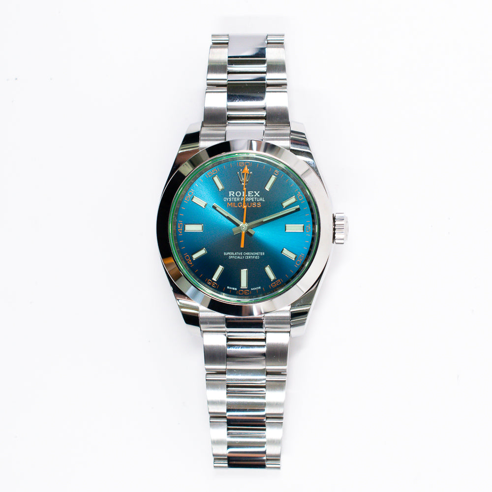 Rolex Milgauss 116400GV Blue Dial Sep 2019 – CHRONONATION