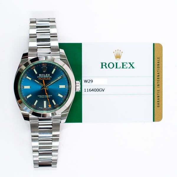 Rolex Milgauss 116400GV Blue Dial Sep 2019