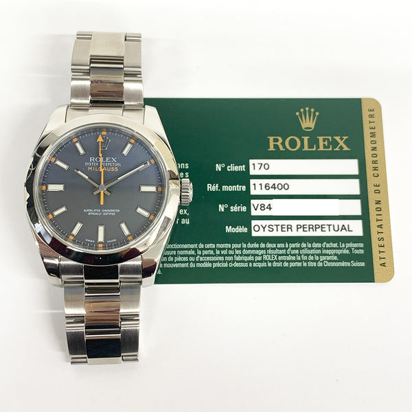 Rolex Milgauss 116400 Black Dial Jan 2012