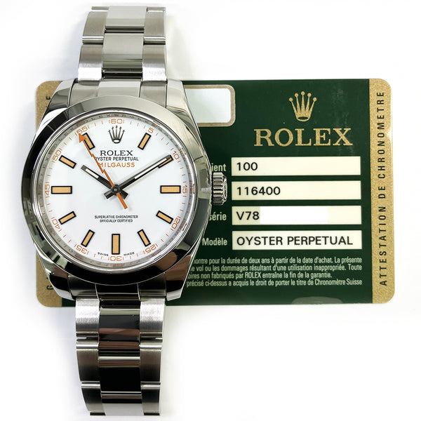 Rolex Milgauss 116400 White Dial Apr 2012