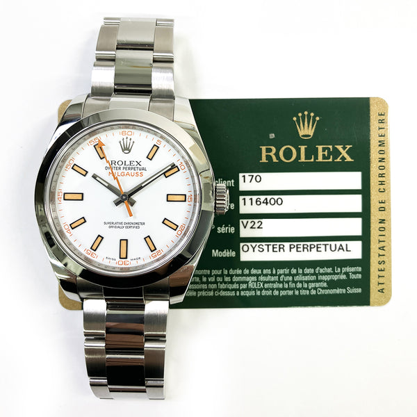 Rolex Milgauss 116400 White Dial May 2009
