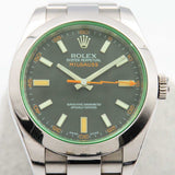 Rolex Milgauss Green Crystal 116400GV Black Dial Apr 2009 - View 1