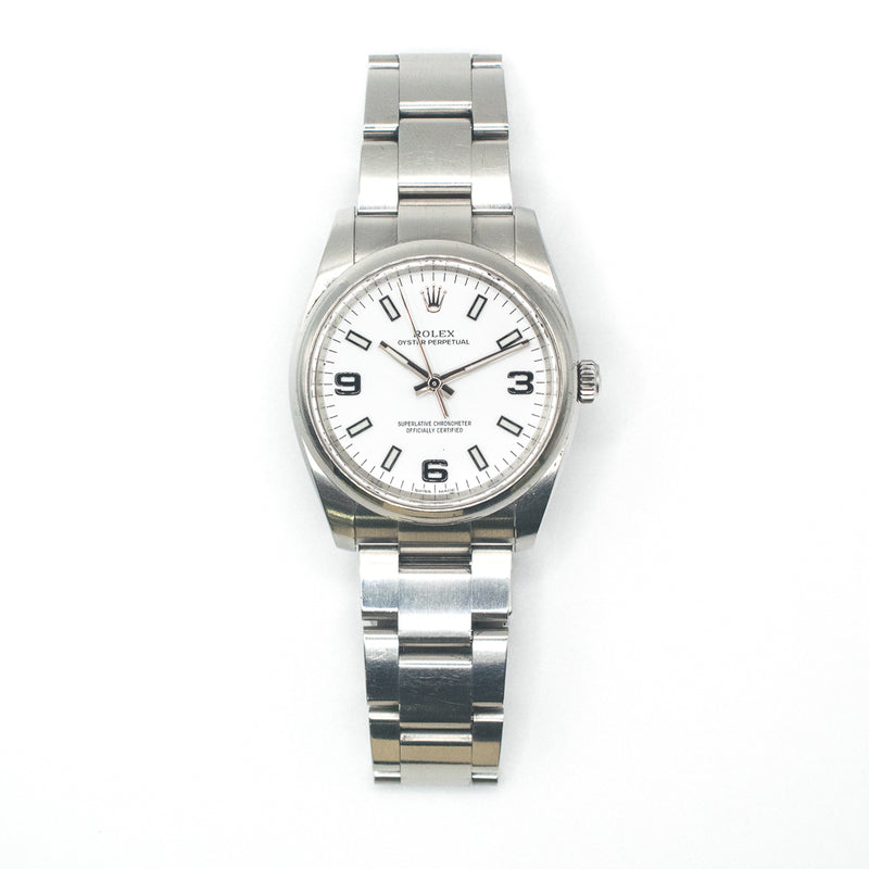Rolex Oyster Perpetual 114200 White Dial Aug 2018