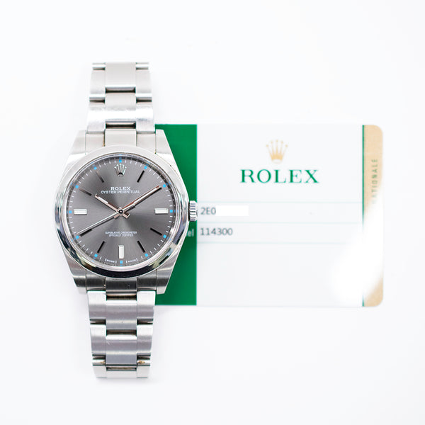 Rolex Oyster Perpetual 114300 Slate Dial Sep 2015