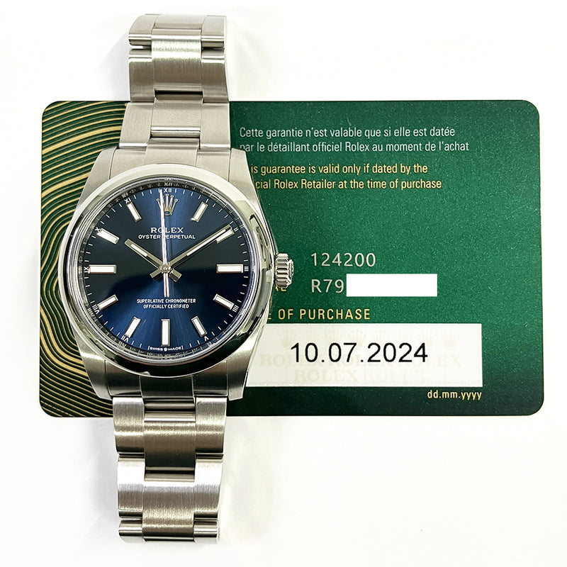 Rolex Oyster Perpetual 124200 Blue Dial Jul 2024