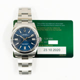 Rolex Oyster Perpetual 124300 Blue Dial Oct 2020