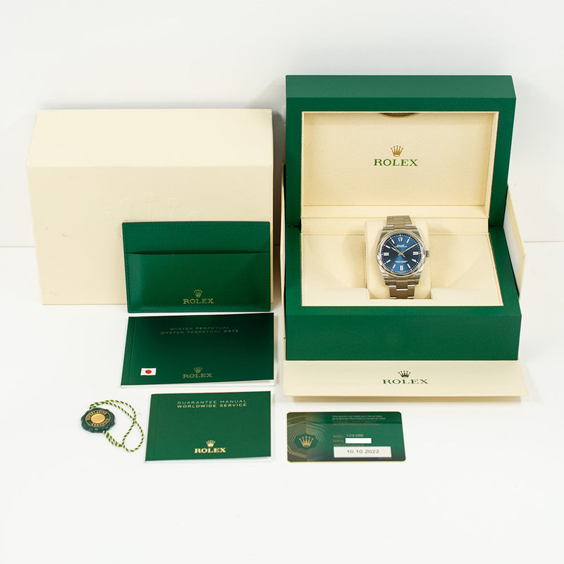 Rolex Oyster Perpetual 124300 Blue Dial Oct 2022