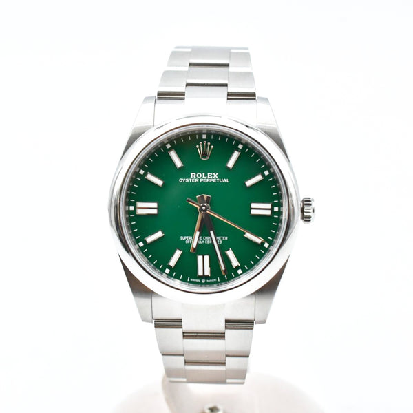 Rolex Oyster Perpetual 124300 Green Dial May 2023